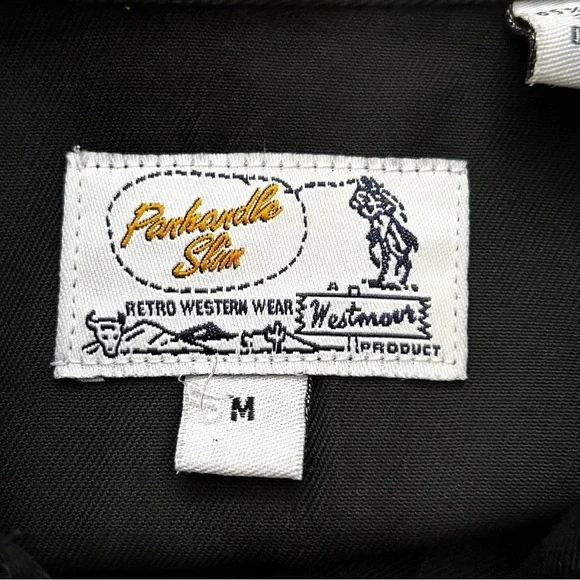 Panhandle Slim Retro Western Wear Long Sleeve Button Down Embroidered Shirt - Picture 3 of 7